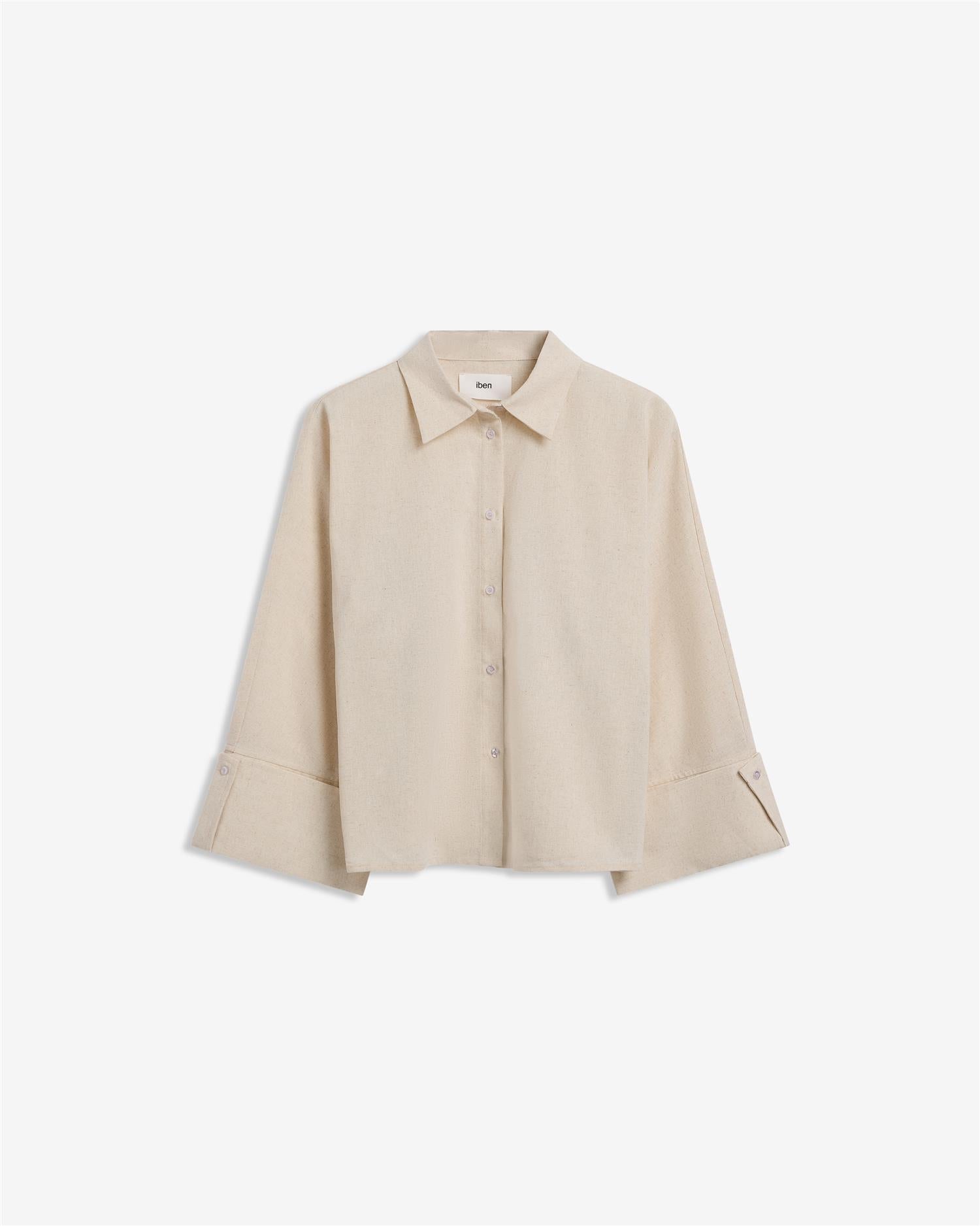 Atari Linen Shirt Raw Beige Bluser